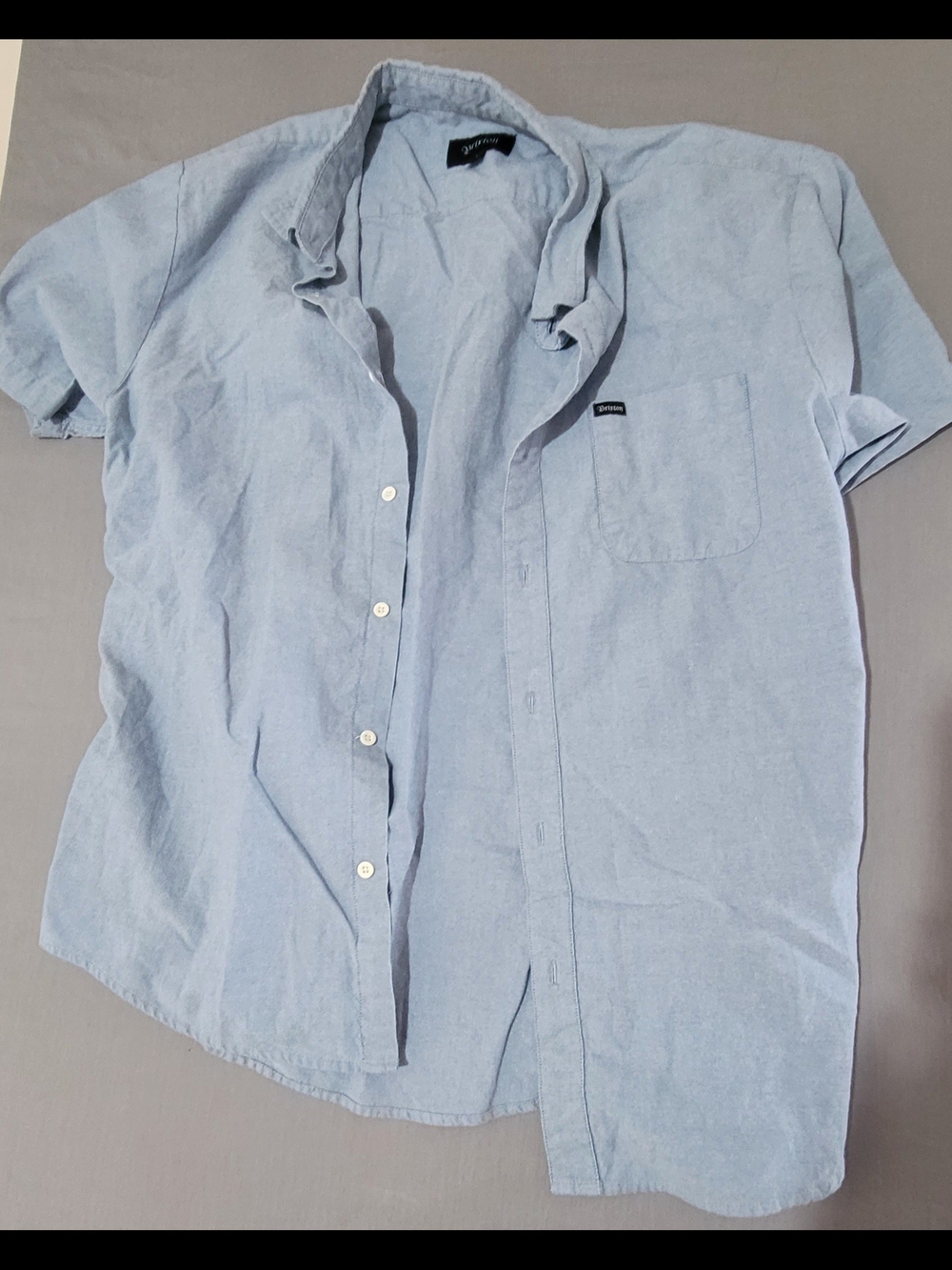 Brixton Light Blue Short-Sleeve Button-Down Shirt